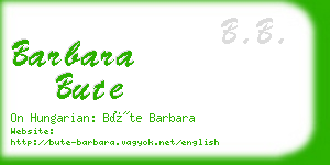 barbara bute business card